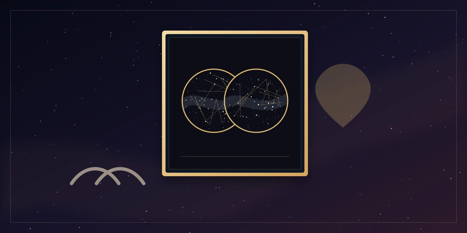 Personalized Christmas star map gift for a couple, framed near a holiday tree