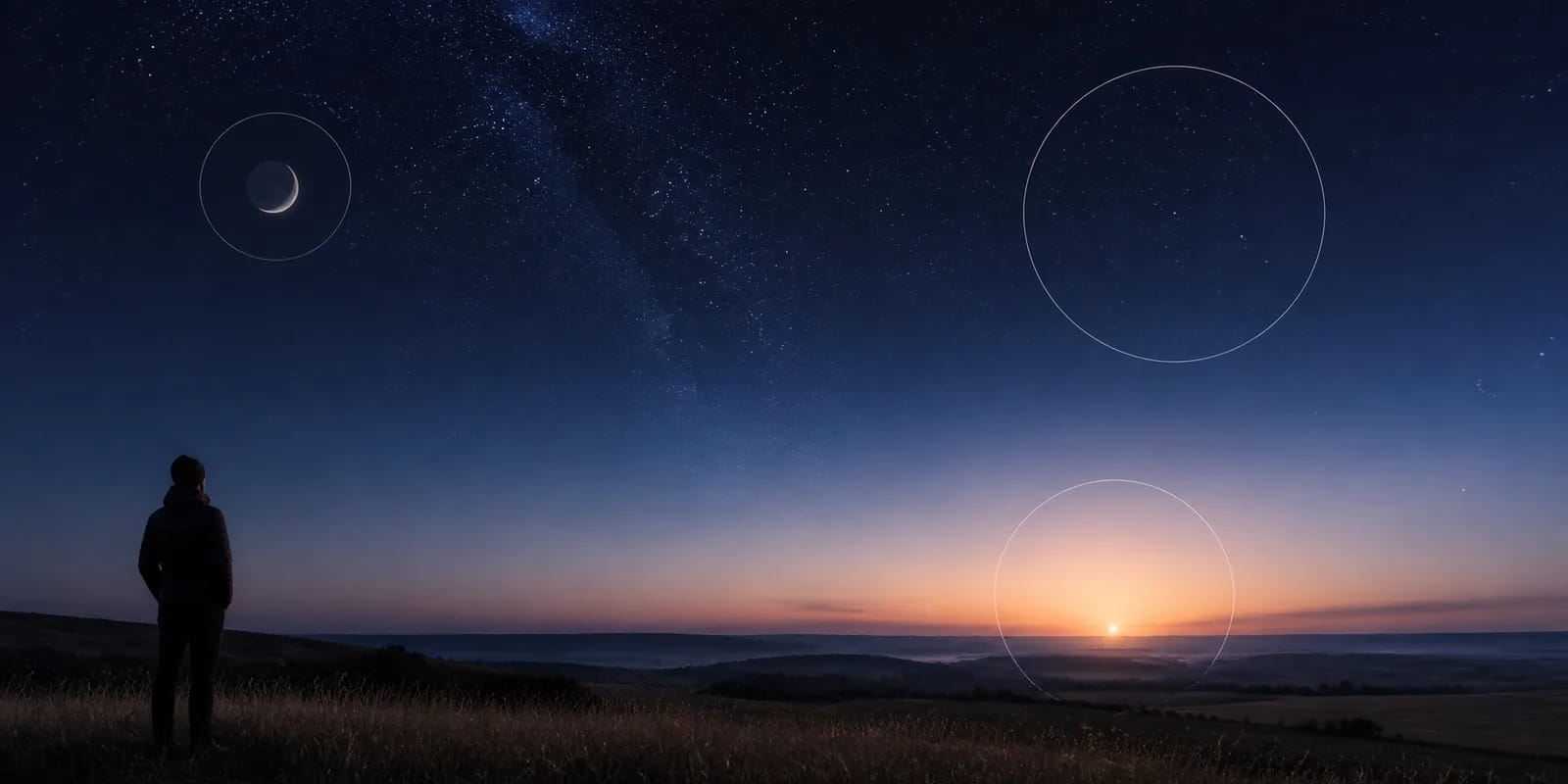 太陽星座・月星座・アセンダント：三つの解説とスターマップ