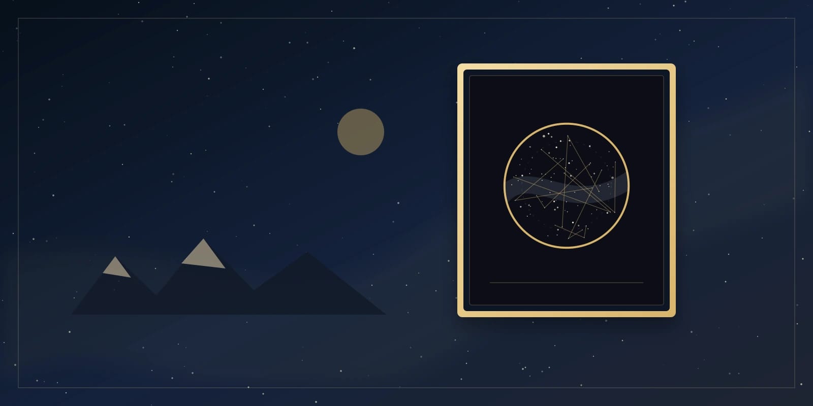 Un mapa estelar personalizado de Chamonix con el Mont Blanc de fondo