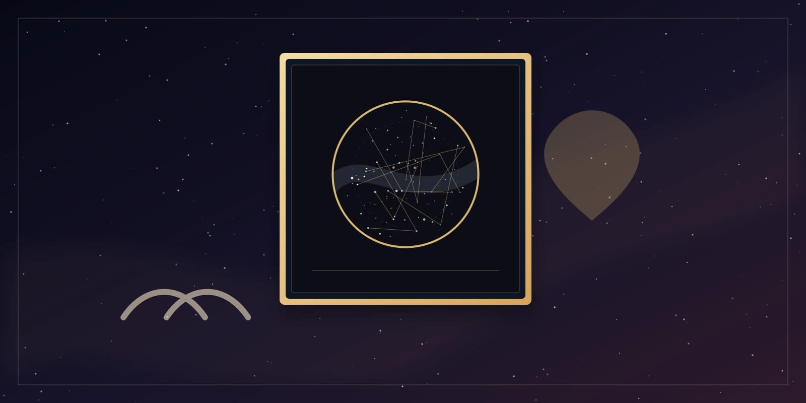 A framed Galentine's star map gifted to a best friend, displayed on a kitchen wall