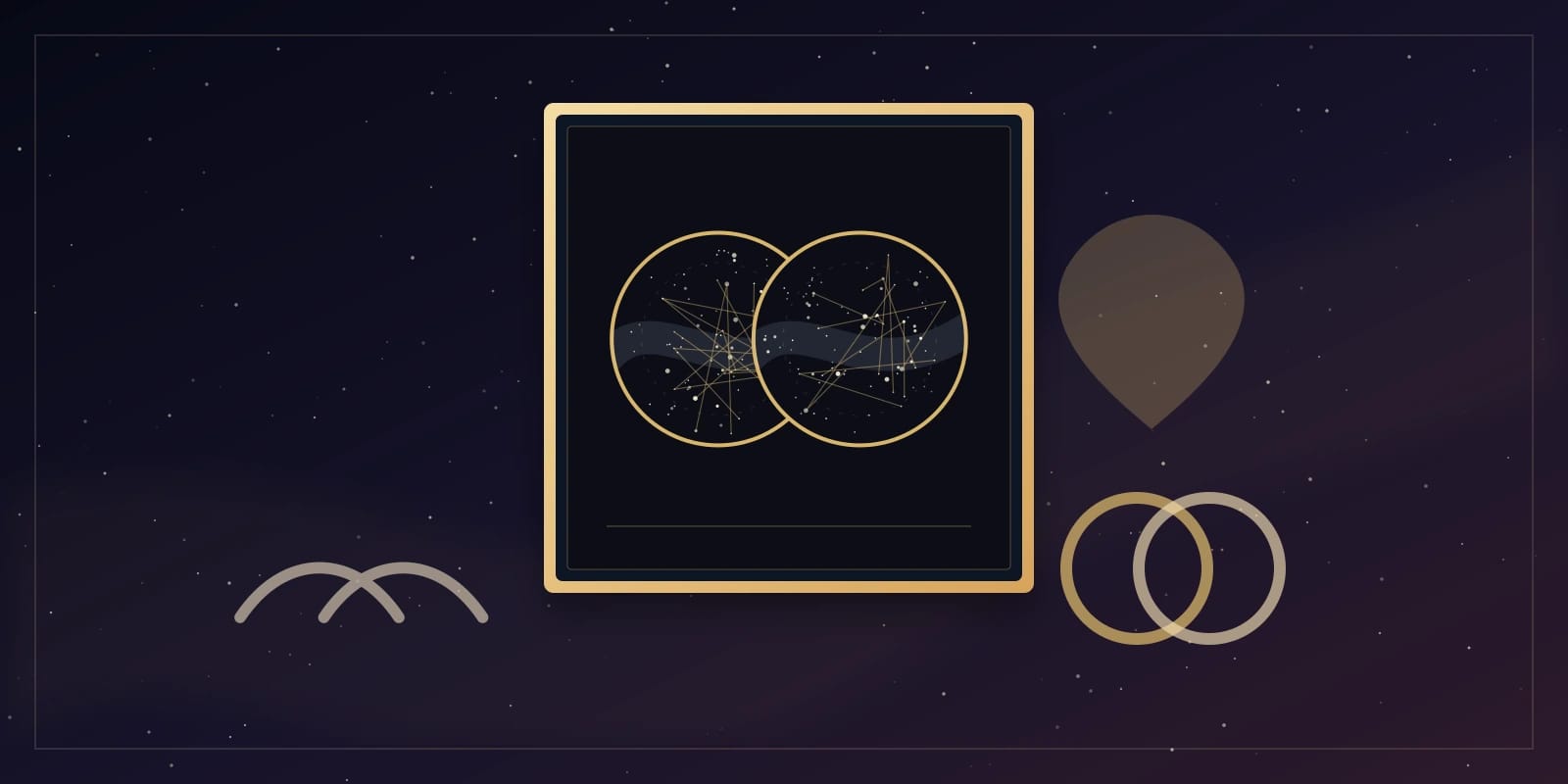 A personalized 10th anniversary star map for a couple, hung in their home