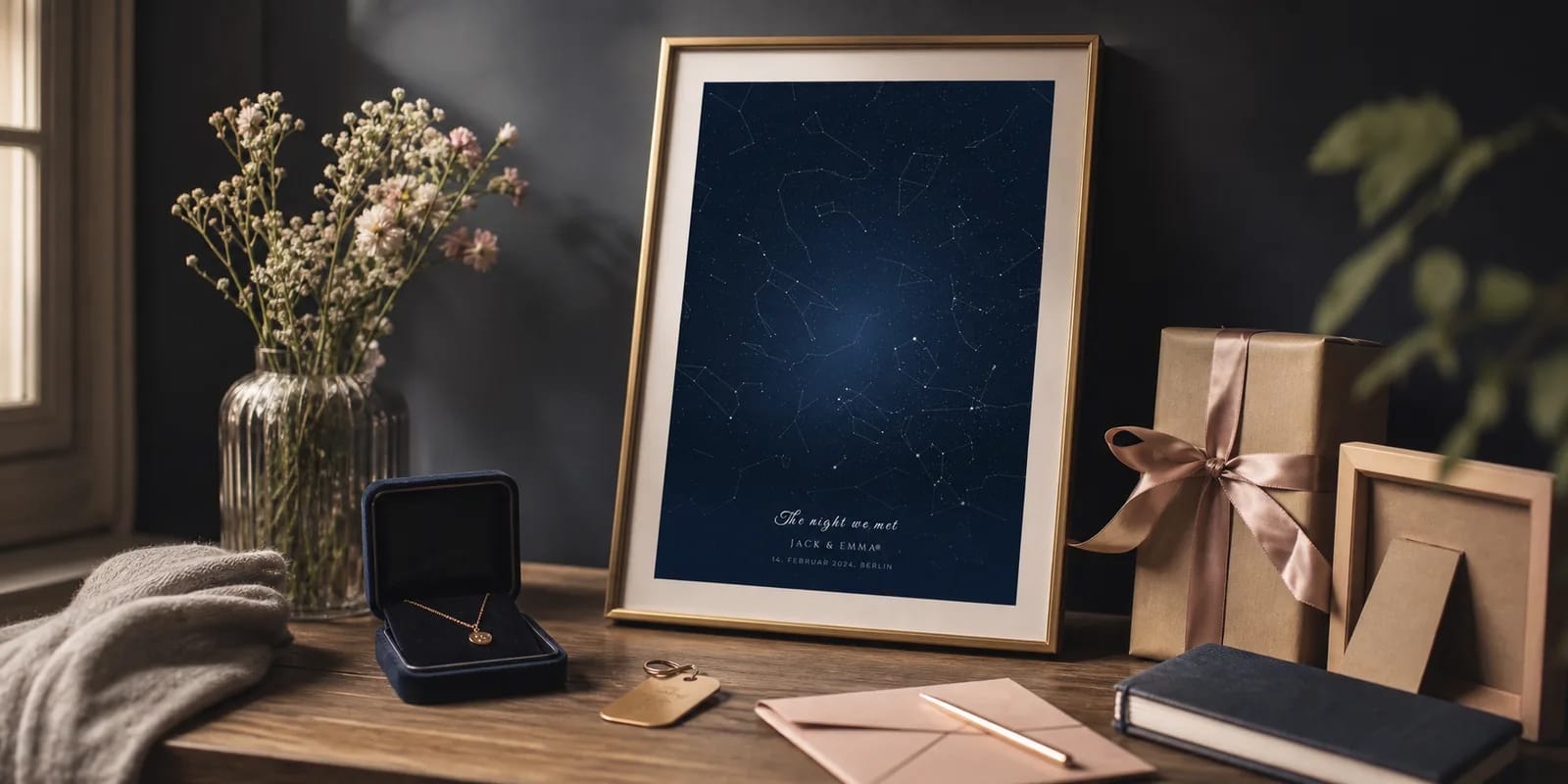 Eine Sammlung personalisierter Geschenke