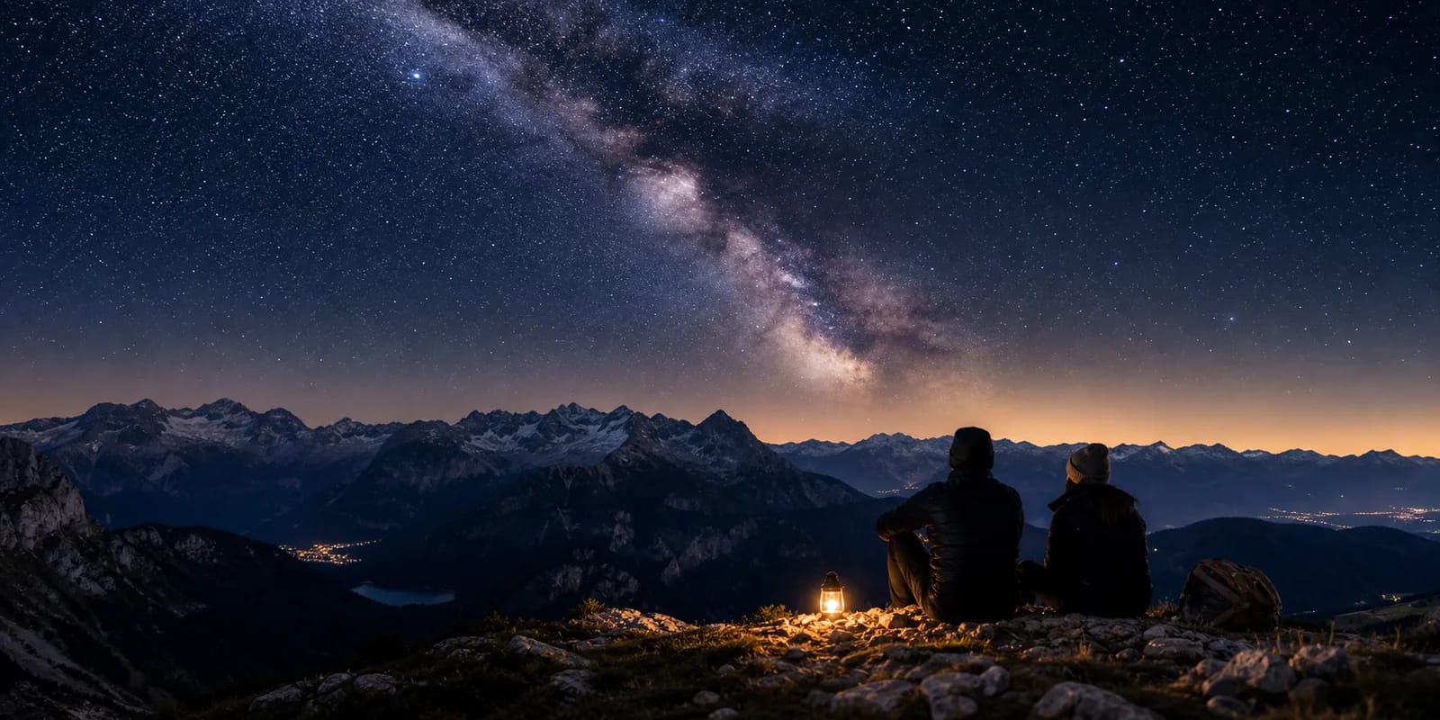 Milky Way above a French landscape