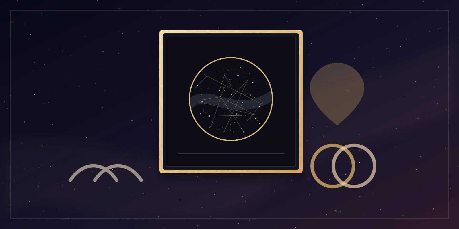 Una pareja admirando un mapa estelar de aniversario enmarcado