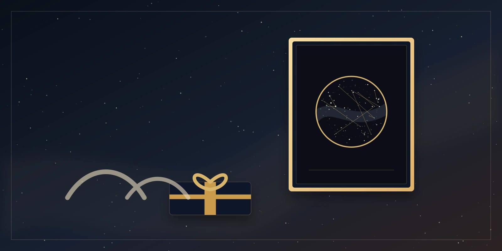 Mapa estelar personalizado de Navidad enmarcado, regalo para el padre