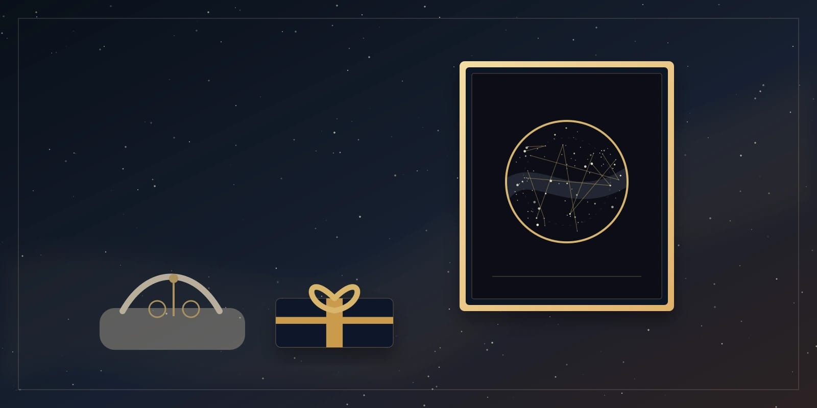 Gepersonaliseerde sterrenkaart in een babykamer