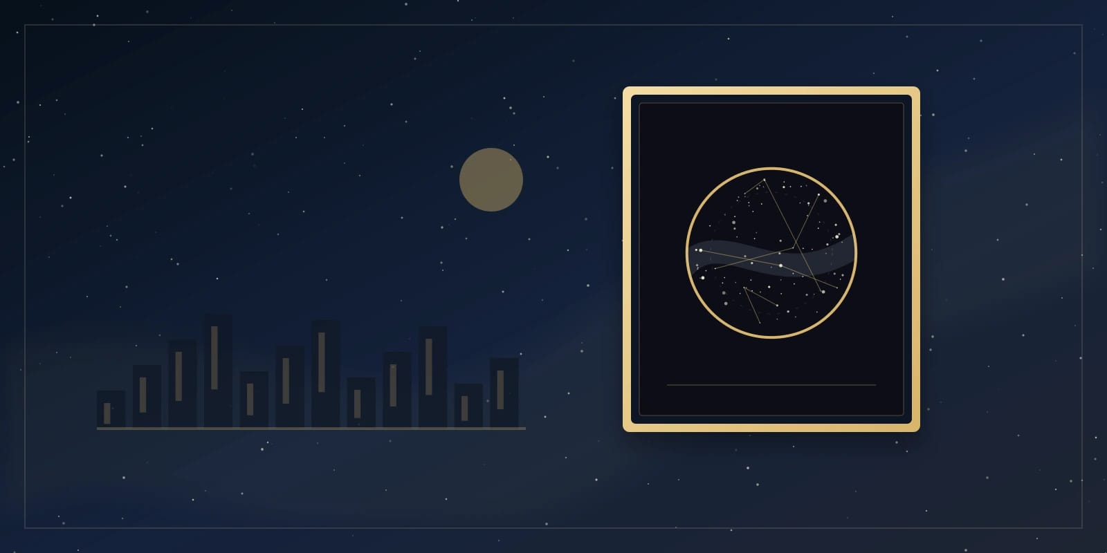 Ciel nocturne avec une etoile scintillante, une planete brillante et la trace d'un satellite