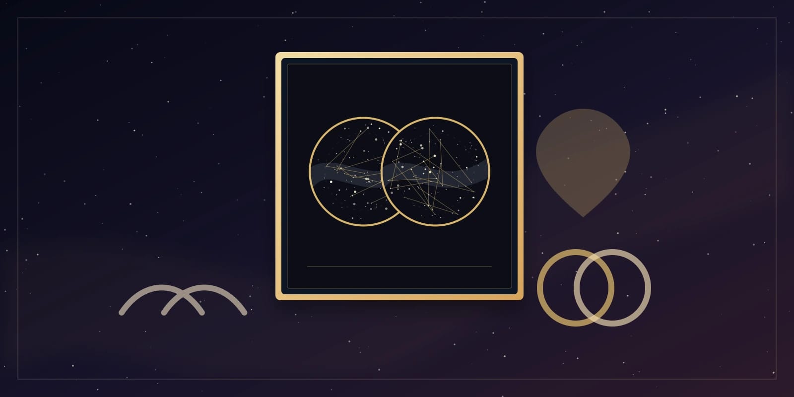 A framed wedding star map gifted to a newlywed couple, displayed in their living room