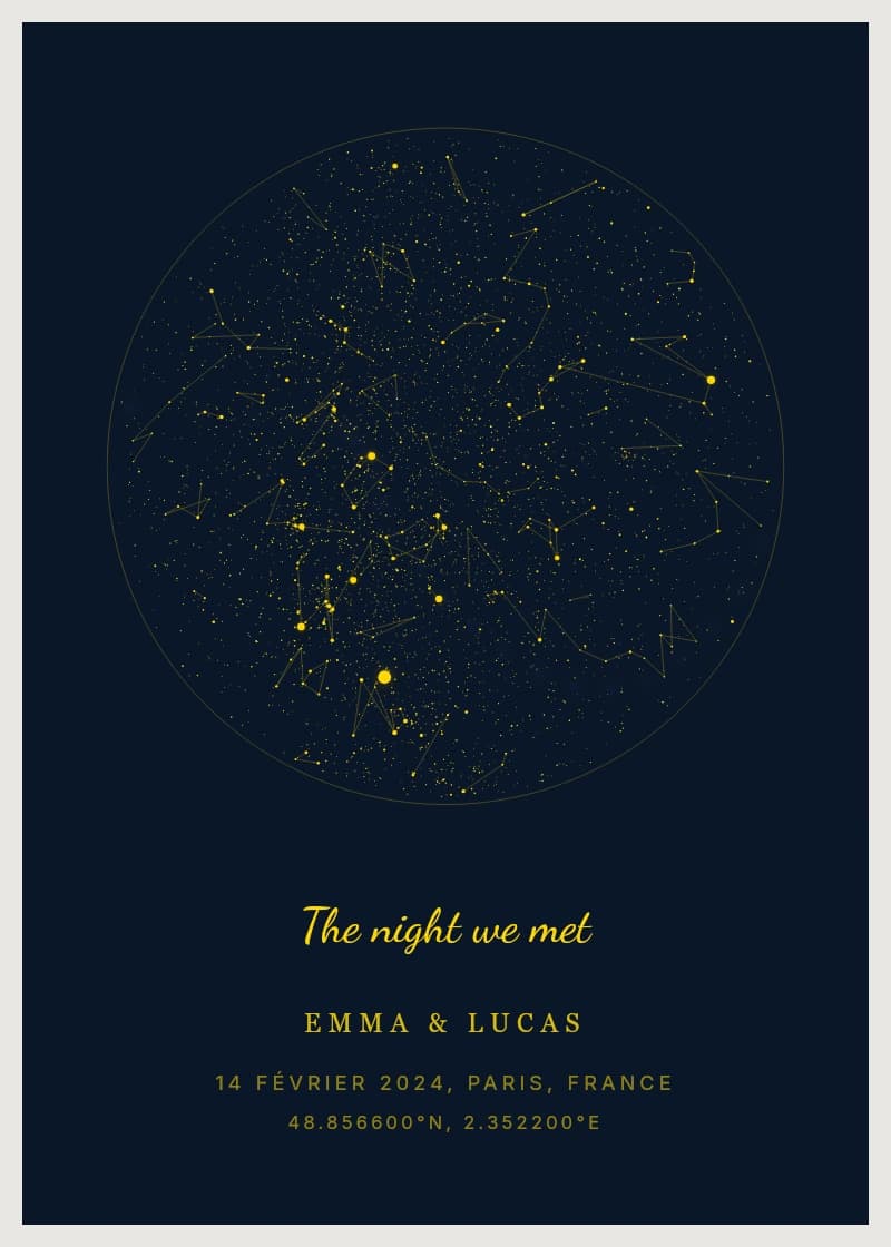 Céleste — carte du ciel personnalisée