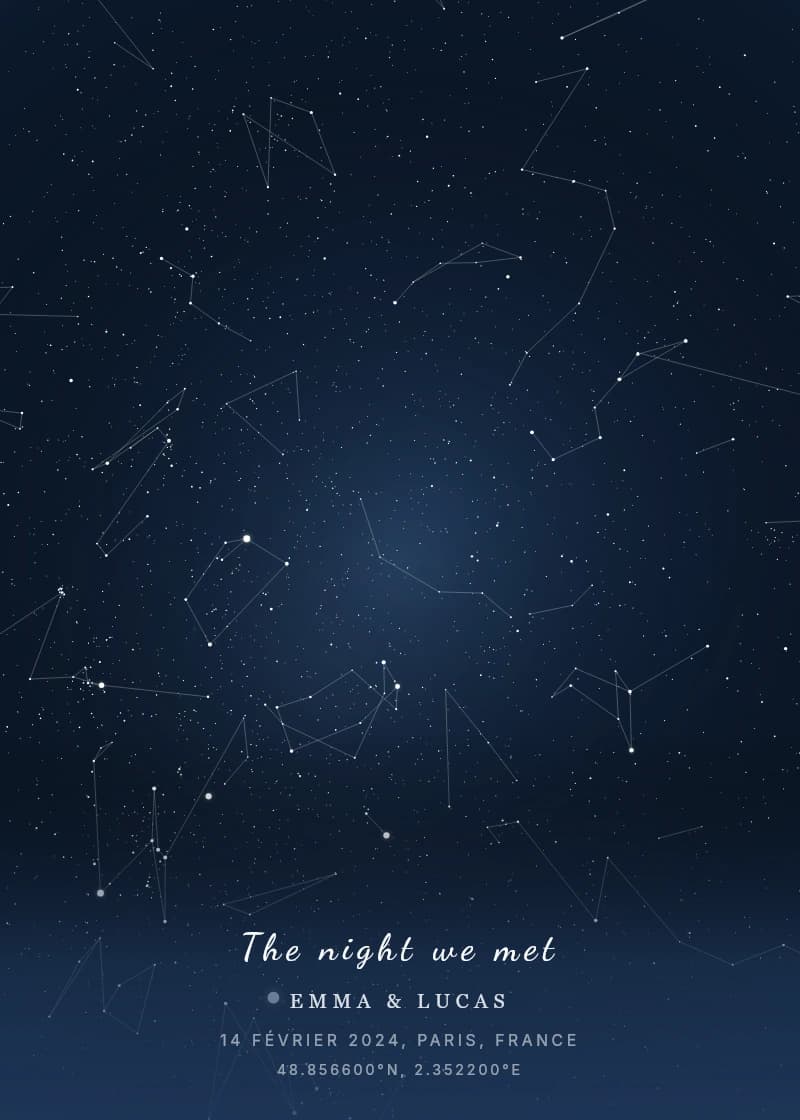 Nébuleuse — carte du ciel personnalisée